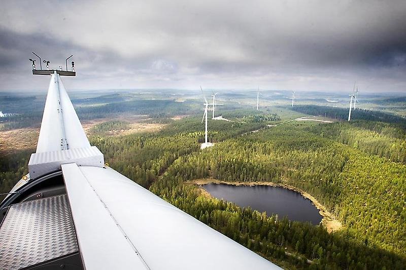 Vindkraftverk på Fallåsberget i Ockelbo kommun